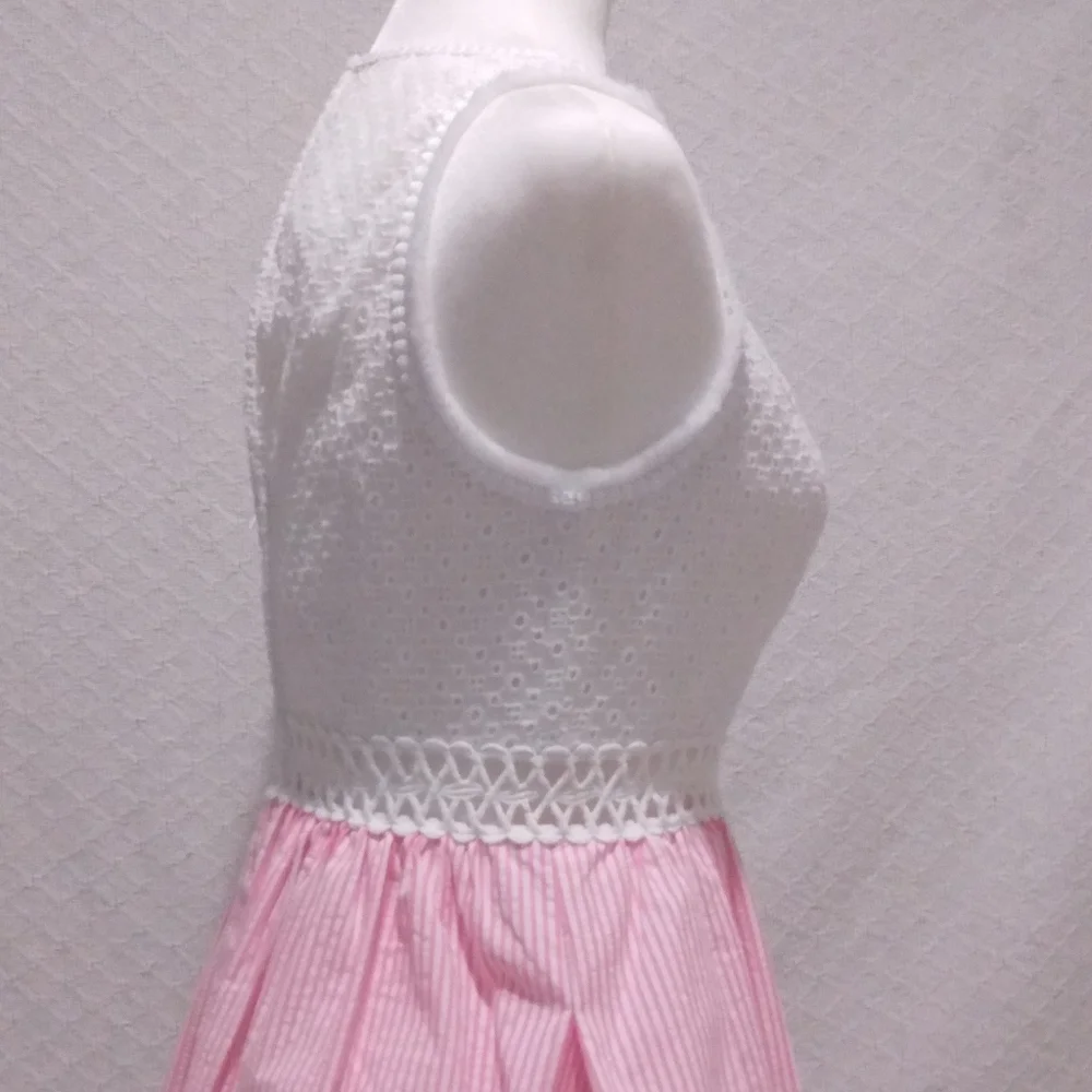 Lilly Pulitzer Alivia Havana Pink Yarn Dye Seersucker Dress with Pockets - Picture 9 of 12